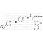 Na-Fmoc-D-tryptophan 4-alkoxybenzyl alcohol resin|04196