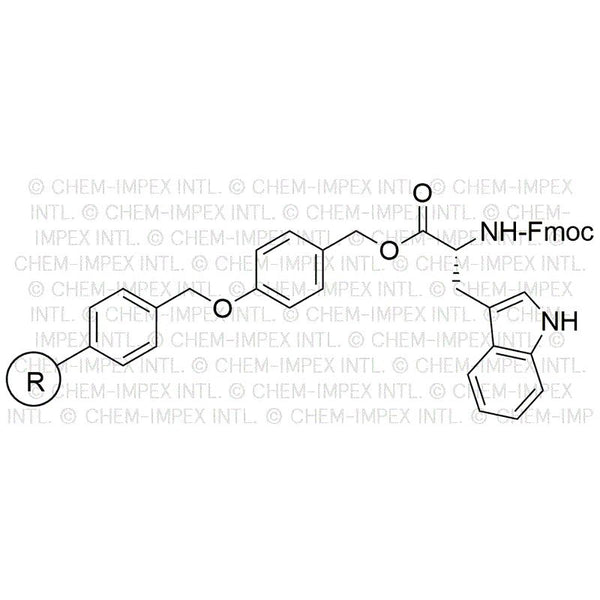 Na-Fmoc-D-tryptophan 4-alkoxybenzyl alcohol resin|04196