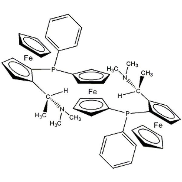 1,1'-Bis{1-[(R)-ferrocenyl-2-(S)-ethyl-1-(diethylamino)phenyl]-(R)-phosphino}ferrocene, min. 97% Trifer|26-1261|900505-82-0