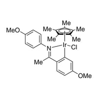 Chloro(pentamethylcyclopentadienyl){5-methoxy-2-{1-[(4-methoxyphenyl)imino-kN]ethyl}phenyl-kC}iridium(III), 99% Iridicycle-MeO|77-0418|1258964-48-5