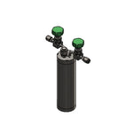 Stainless steel bubbler, 1000ml, horizontal in line, electropolished with fill-port, PCTFE valve stem tip, DOT 4B|95-5998