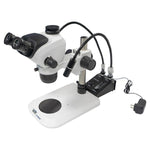 Trinocular Microscope，Eyepiece 10X/23mm(adjustable viewing)), No built-in light source, External double goose tube light source LED-06W，1-year warranty|DK-31023