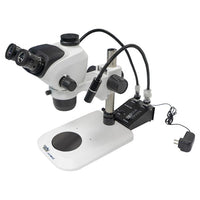 Trinocular Microscope，Eyepiece 10X/23mm(adjustable viewing)), No built-in light source, External double goose tube light source LED-06W，1-year warranty|DK-31023