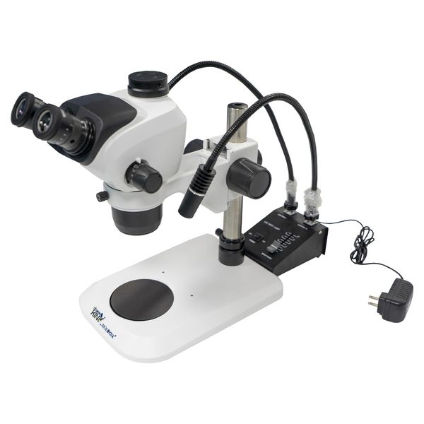 Trinocular Microscope，Eyepiece 10X/23mm(adjustable viewing)), No built-in light source, External double goose tube light source LED-06W，1-year warranty|DK-31023