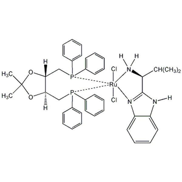Dichloro[(4S,5S)-(+)-4,5-bis(diphenylphosphinomethyl)-2,2-dimethyl-1,3-dioxolane][(S)-(-)-2-(i-propyl)methanamine)-1H-benzimidazole]ruthenium(II), min. 95%|44-0965|1443051-97-5