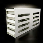 sliding drawer freezer racks, aluminum, colored labels, pull-out handles, dimension: 564mm*141mm*229mm, capacity: 4*4 ,1 piece/case|96-7216