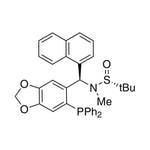 [S(R)]-N-[(R)-[6-(Diphenylphosphino)benzo[d][1,3]dioxol-5-yl]-1-naphthalenylmethyl]-N,2-dimethyl-2-propanesulfinamide, 95%|15-8358
