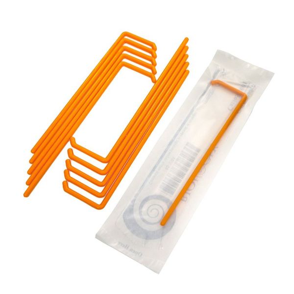 biologix orange polystyrene sterile l-shaped cell spreader.  spreaders come individually wrapped. 500/case|65-1001