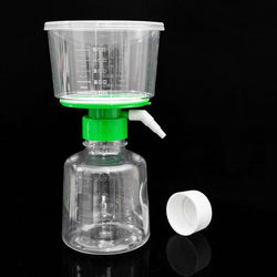 Sterile vacuum filtration unit, membrane: PES,pore size: 0.22μm,diameter:50mm, funnel volume: 250ml, receiver volume: 250ml.12/Case|09-PES2225