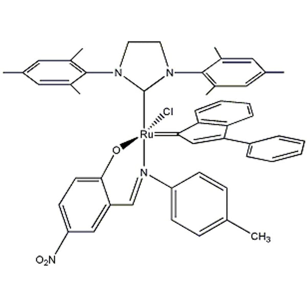 [1,3-Bis(2,4,6-trimethylphenyl)-2-imidazolidinylidene]-[2-[[(4-methylphenyl)imino]methyl]-4-nitrophenolyl]-[3-phenyl-1H-inden-1-ylidene]ruthenium(II) chloride|44-0047|934538-04-2