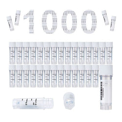 cryoking 1.0ml vial, white caps,pp,autoclavable; gamma radiation steriled, dnase & rnase free, endotoxin free, foreign dna free, side barcoded , working temperature from -196°c to 121°c;  no o-ring, 2|88-6100