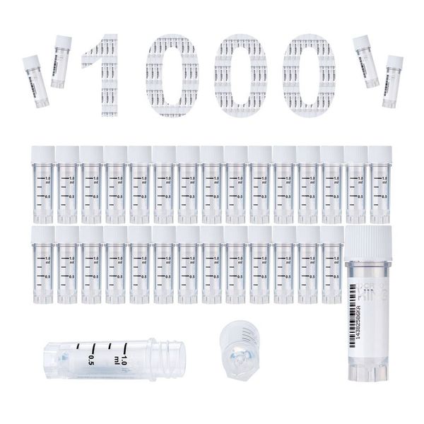 cryoking 1.0ml vial, white caps,pp,autoclavable; gamma radiation steriled, dnase & rnase free, endotoxin free, foreign dna free, side barcoded , working temperature from -196°c to 121°c;  no o-ring, 2|88-6100