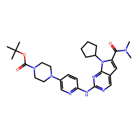 4-[6-(7-Cyclopentyl-6-dimethylcarbamoyl-7H-pyrrolo[2,3-d]pyrimidin-2-ylamino)-pyridin-3-yl]-piperazine-1-carboxylic acid tert-butyl ester|C1262714|1374639-78-7
