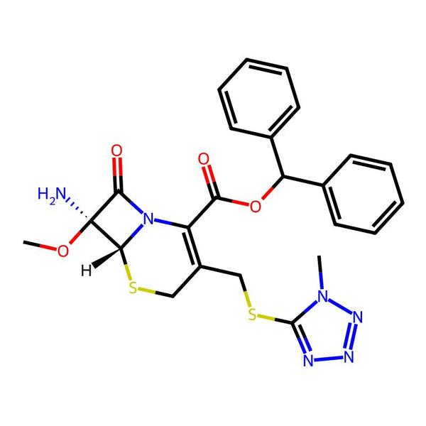 Benzhydryl (6R,7S)-7-amino-7-methoxy-3-(((1-methyl-1H-tetrazol-5-yl)thio)methyl)-8-oxo-5-thia-1-azabicyclo[4.2.0]oct-2-ene-2-carboxylate|CS-W009614|56610-72-1