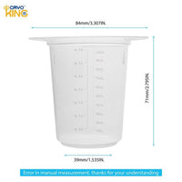 biologix 100ml clear polypropylene (disposable/reusable) tri-cornered beakers with three pour spouts and molded graduations. beakers are autoclavable. 25 beakers/pack, 4 packs/case|93-0100
