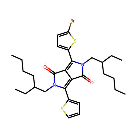 2,5-Bis(2-ethylhexyl)-3-(5-bromo-thiophene-2-yl)-6-(thiophene-2-yl)-pyrrolo[3,4-c]pyrrole-1,4-dione, 98%|1762578|1308671-90-0