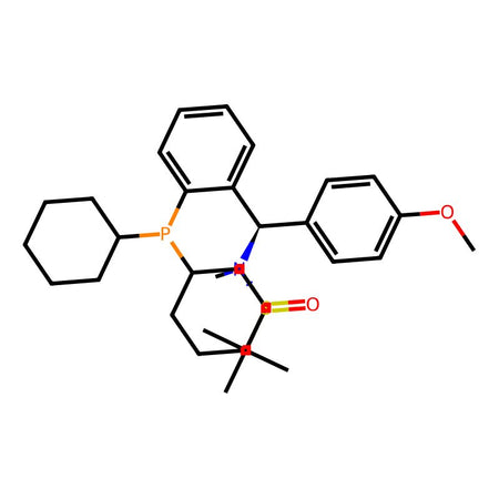 [S(R)]-N-[(R)-[2-(Dicyclohexylphosphanyl)phenyl](4-methoxyphenyl)methyl]-N,2-dimethyl-2-propanesulfinamide, 95%|9223103|2565792-29-0