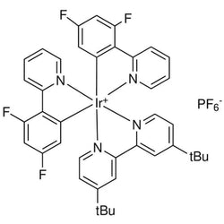 [4,4'-Bis(1,1-dimethylethyl)-2,2'-bipyridine-κN,κN]bis[3,5-difluoro-2-(2-pyridinyl-κN)phenyl-κC]iridium hexafluorophosphate, 97%|77-0350|1072067-44-7
