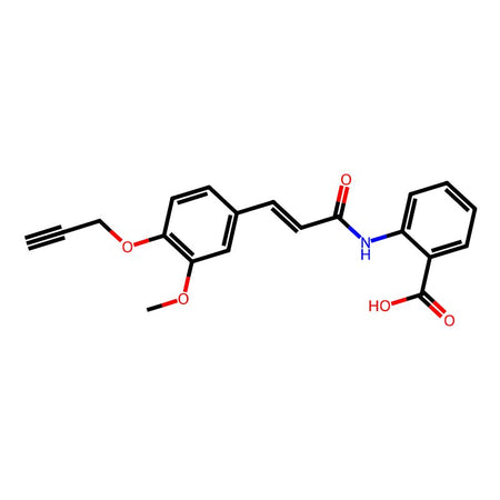 (E)-2-(3-(3-Methoxy-4-(prop-2-yn-1-yloxy)phenyl)acrylamido)benzoic acid|C1002021|1001288-58-9