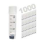 cryoking 1.5ml clear polypropylene sterile cryovials with external thread and clear caps assembled.  cryovials come with 2d code on the bottom, side barcode and marked graduations.  25 cryovials/bag|88-9157
