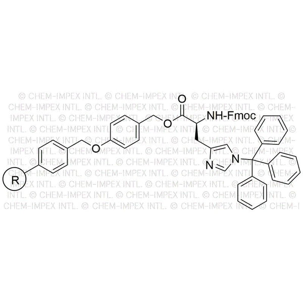 Na-Fmoc-Nim-trityl-L-histidine 4-alkoxybenzyl alcohol resin|01909