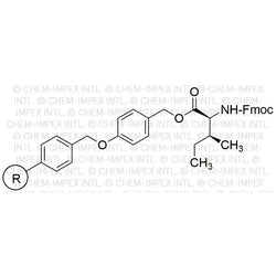 Fmoc-L-isoleucine 4-alkoxybenzyl alcohol resin|02824