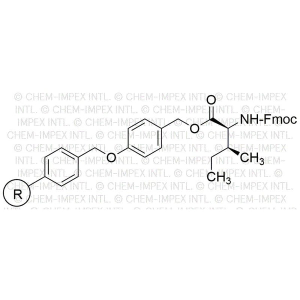 Fmoc-L-isoleucine 4-alkoxybenzyl alcohol resin|02824