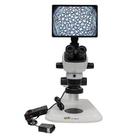 Trinocular Microscope，Eyepiece 10X/23mm(adjustable viewing)), No built-in light source,  10.5 inch Android smart all-in-one YW5699B, 0.5x camera C interface SZ-0.5X C, with four-zone control ring HS-7|DK-31023CK