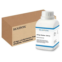 LB Agar, bottled dry powder, pH 7.0, 250g/bottle, 10 bottles/box.|LBA-250