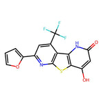7-(Furan-2-yl)-4-hydroxy-9-(trifluoromethyl)thieno[2,3-b:4,5-b']dipyridin-2(1H)-one|CS-0331209|728886-12-2