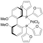 Dichloro[(R)-(+)-2,2'-bis(di-2-furanylphosphino)-6,6'-dimethoxy-1,1'-biphenyl]palladium(II)|46-0188|1338245-54-7
