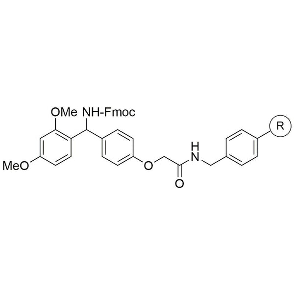 Fmoc-2,4-dimethoxy-4'-(carboxymethyloxy)-benzhydrylamine linked to Aminomethyl resin|14818