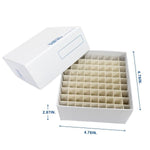 cryoking 3 inch 100 well superior white cardboard freezer boxes. 5 boxes/pack, 20 packs/case|90-1300