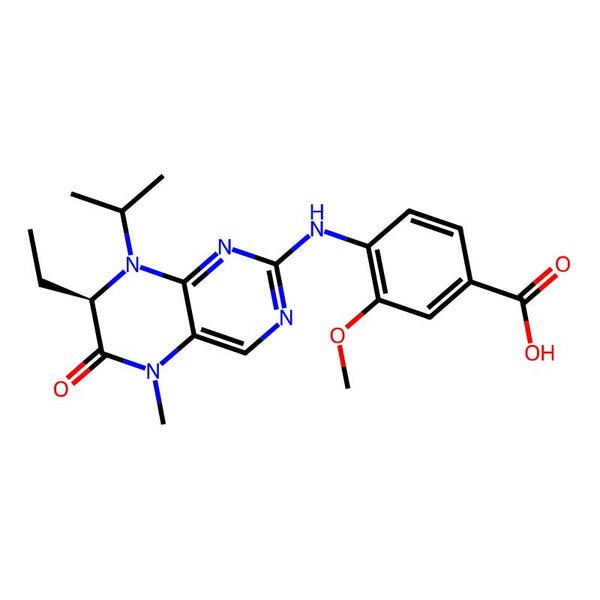 (R)-4-((7-Ethyl-8-isopropyl-5-methyl-6-oxo-5,6,7,8-tetrahydropteridin-2-yl)amino)-3-methoxybenzoic acid|CS-0028467|1333493-13-2