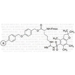 Na-Fmoc-Nw-(2,2,4,6,7-pentamethyldihydrobenzofuran-5-sulfonyl)-D-arginine 4-alkoxybenzyl alcohol res|04208