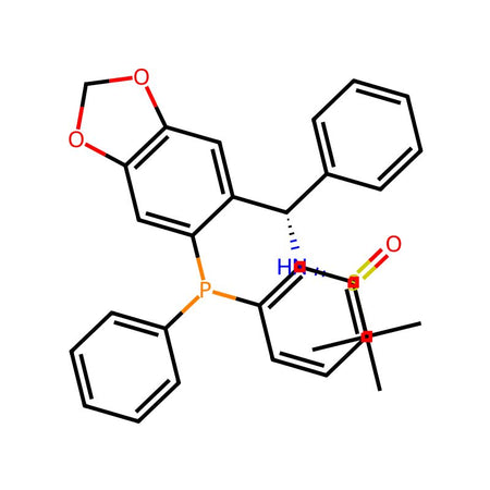 [S(R)]-N-[(S)-[6-(Diphenylphosphino)benzo[d][1,3]dioxol-5-yl]phenylmethyl]-2-methyl-2-propanesulfinamide, 95%|9223349|2565792-39-2