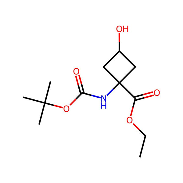 Ethyl trans-1-[[(1,1-dimethylethoxy)carbonyl]amino]-3-hydroxycyclobutanecarboxylate|CS-0135516|129288-14-8