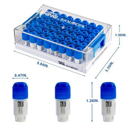 cryoking sbs combo, 1.0ml external vials + rack；vial caps color:biologix blue . cap shape: round dome-shape, fit for brooks machine,barcode: 2-color injection molding technique; laser-etched 4 codes|89-5103-R