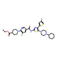 (3-Chloro-5-([4-(4-chlorothiophen-2-yl)-5-(4-cyclohexylpiperazin-1-yl)thiazol-2-yl]carbamoyl)-2-pyridine Yl) piperidine-4-carboxylic acid ethyl ester, 98%|9259920|570403-14-4