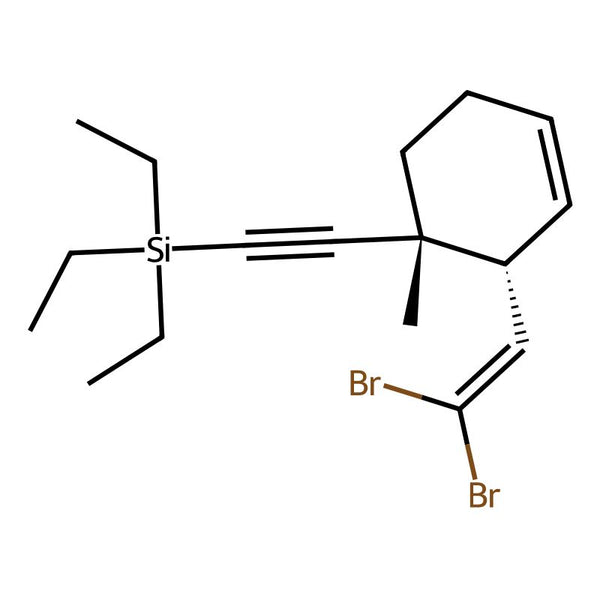 (3R,4R)-3-(2,2-Dibromoethenyl)-4-methyl-4-[2-(triethylsilyl)ethynyl]cyclohexene|CS-0432743|1448446-16-9