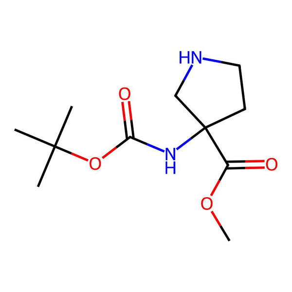 Methyl 3-((tert-butoxycarbonyl)amino)pyrrolidine-3-carboxylate|CS-0169332|1382035-21-3