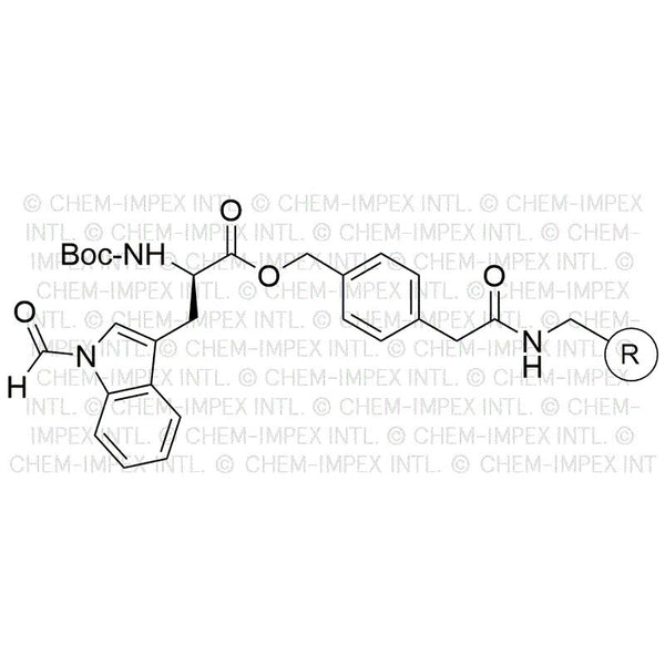 Na-Boc-Nin-formyl-D-tryptophan 4-oxymethylphenylacetamidomethyl resin|04238