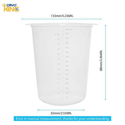 biologix 800ml clear polypropylene (disposable/reusable) tri-cornered beakers with three pour spouts and molded graduations. beakers are autoclavable. 25 beakers/pack, 4 packs/case|93-0800