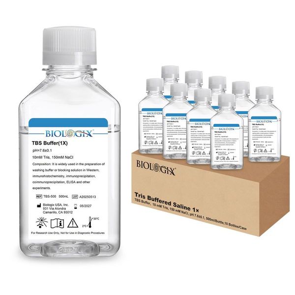 TBS buffer（1×），PH7.6，500mL/ Bottle, 10 Bottles/Case|TBS-500