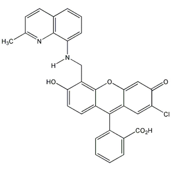 2-{2-Chloro-6-hydroxy-5-[2-methylquinolin-8-ylaminomethyl]-3-oxo-3H-xanthen-9-yl}benzoic acid FL|07-0293|905982-78-7