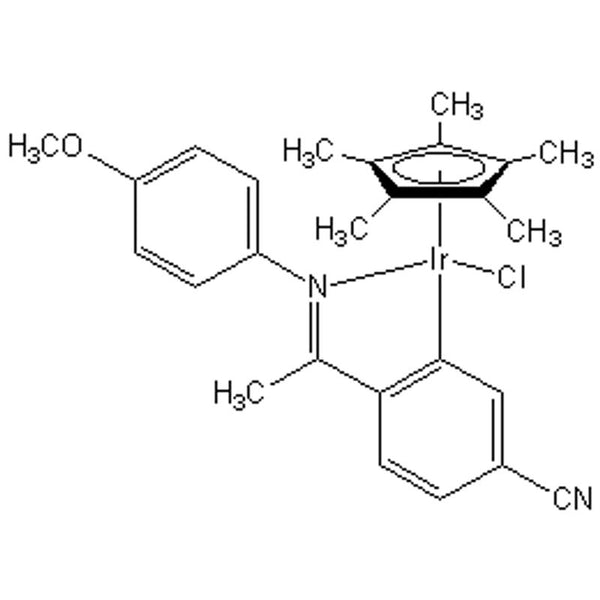Chloro(pentamethylcyclopentadienyl){5-cyano-2-{1-[(4-methoxyphenyl)imino-kN]ethyl}phenyl-kC}iridium(III), 99% Iridicycle-CN|77-0424|1258964-46-3