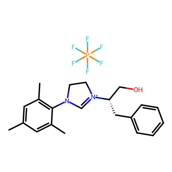 (S)-3-(1-Hydroxy-3-phenylpropan-2-yl)-1-mesityl-4,5-dihydro-1H-imidazol-3-ium hexafluorophosphate(V)|CS-0200353|872164-49-3