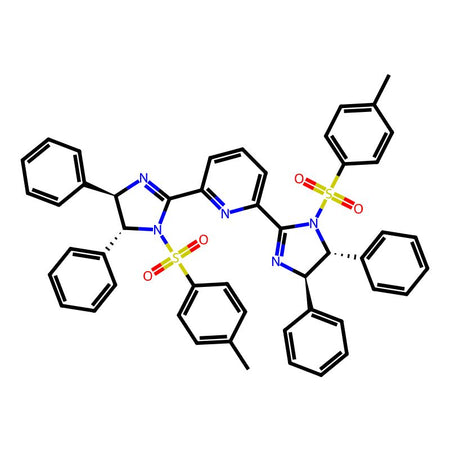 2,6-Bis[(4R,5R)-4,5-dihydro-1-[(4-methylphenyl)sulfonyl]-4,5-diphenyl-1H-imidazol-2-yl]-Pyridine, 97%|9188769|863491-57-0