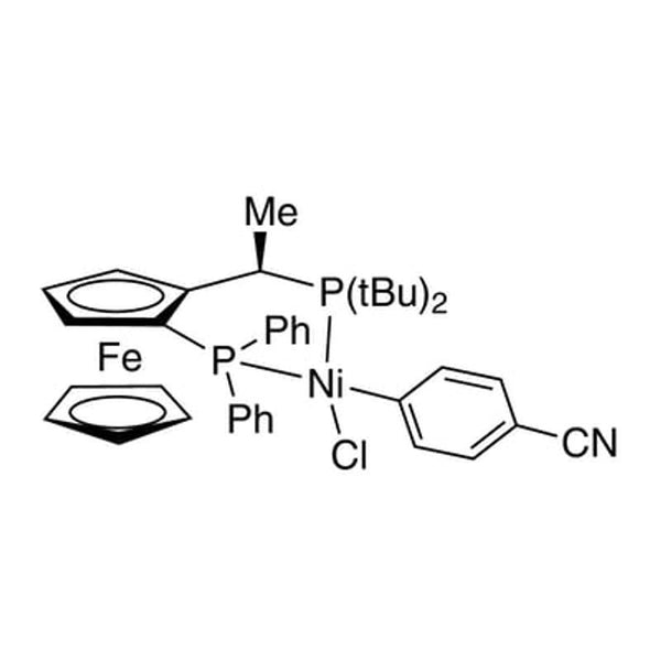 Chloro(4-cyanophenyl){(R)-1-[(S)-2-(diphenylphosphino)ferrocenyl]ethyl(di-t-butyl)phosphine} nickel(II)|28-0170|2049086-34-0