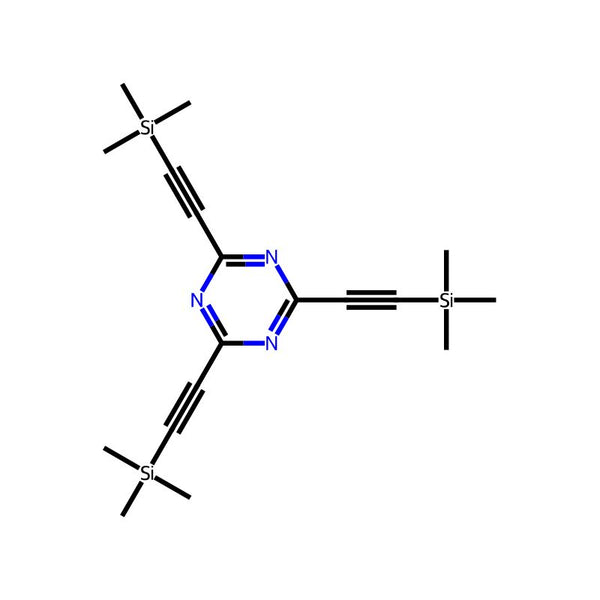 2,4,6-Tris((trimethylsilyl)ethynyl)-1,3,5-triazine|CS-0379341|155202-89-4